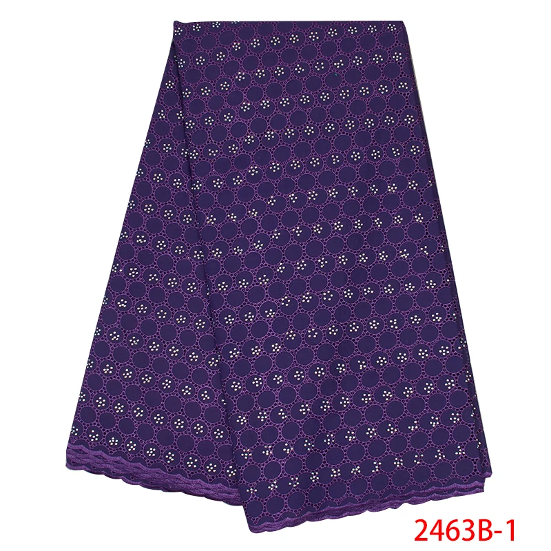 2019 Latest Nigeria Swiss Laces High Quality Voile in Switzerland African Cotton with Stones for Wedding KS2463B-4 | Аксессуары для