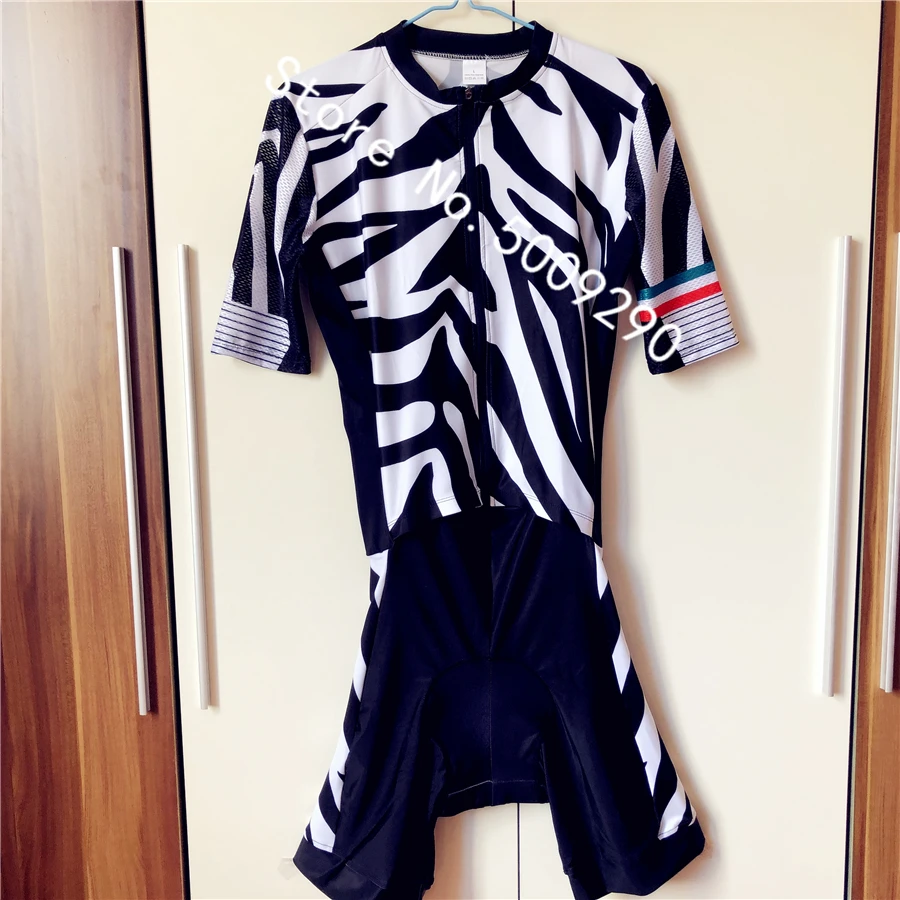 2019 велосипедный костюм для триатлона с принтом зебры мужской комбинезон