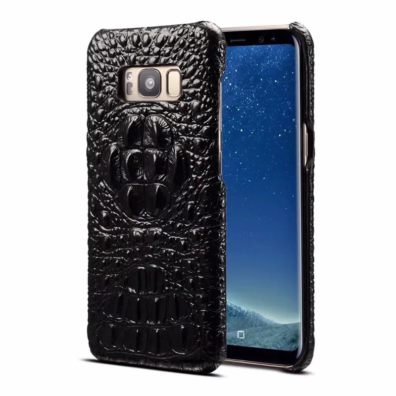 OUJINUO задняя крышка из натуральной кожи с крокодиловым узором для Samsung Galaxy S8 plus Note 8