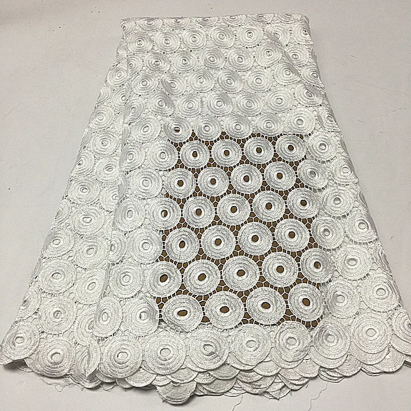 high quality orange nigerian lace fabric african guipure for sewing dress water soluble 52097-1 | Дом и сад