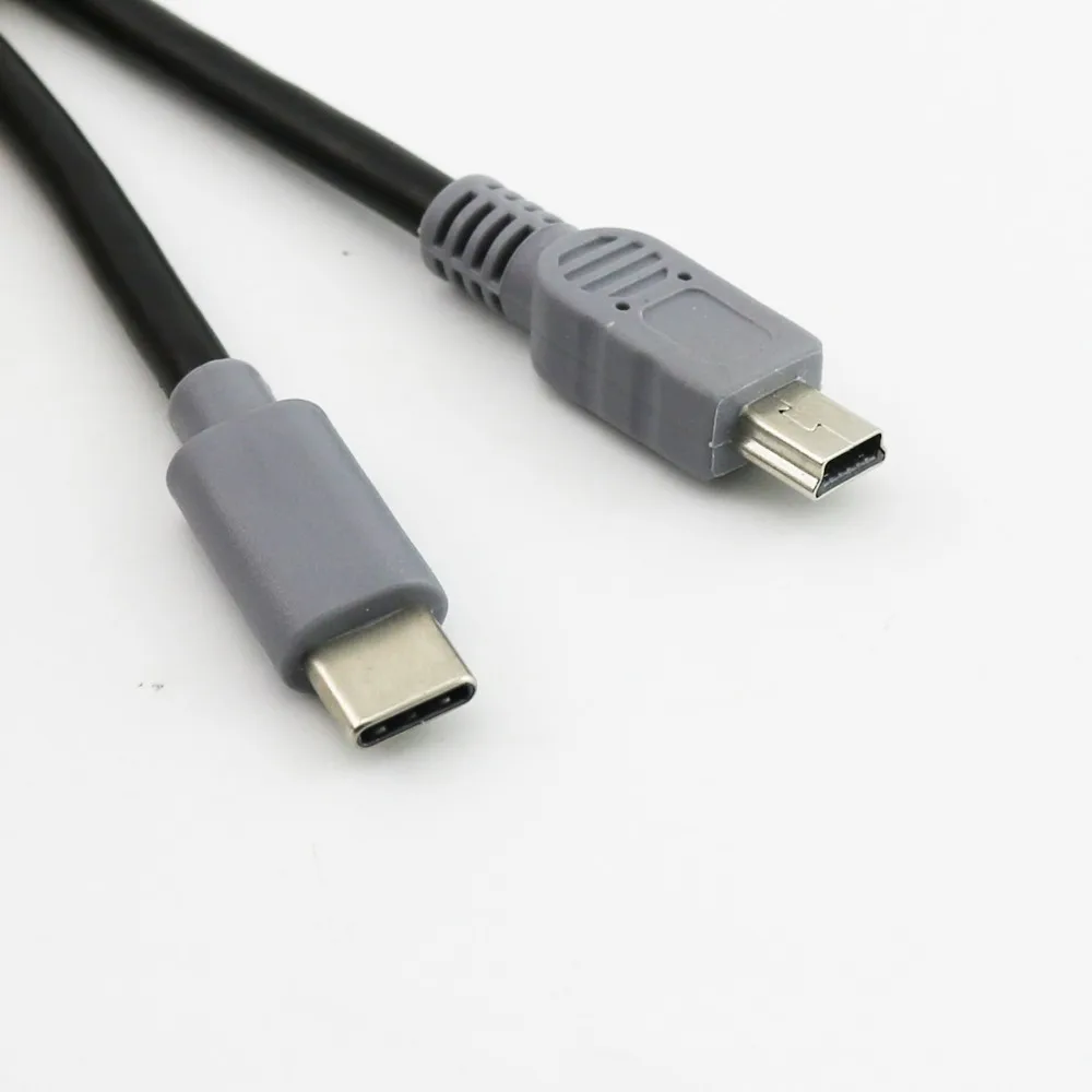 10 шт. USB Type C 3 1 штекер Mini 5 Pin B конвертер OTG адаптер свинцовый кабель для передачи