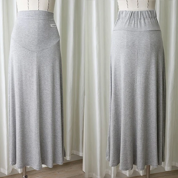 Юбка макси для беременных OkayMom длинная мягкая эластичная юбка на живот одежда мам