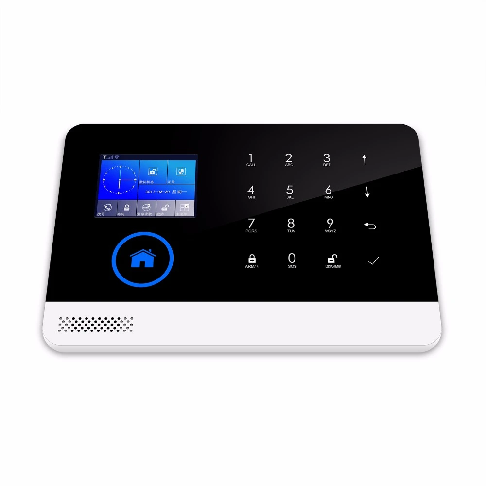 

SmartYIBA GSM Home Security Alarm Wifi App Remote IOS Android LCD TFT Residential Alarm with IP Camera GPRS Signal 2G SIM Card