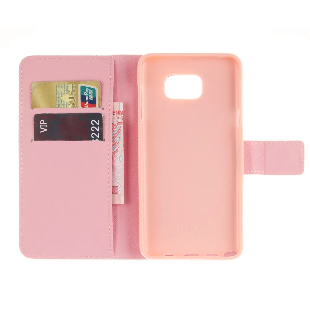 RandGrey Fashion Flores prensadas Wallet Flip PU Leather sFor Samsung Galaxy Note 5 Cell Phone Bags Case Cover |