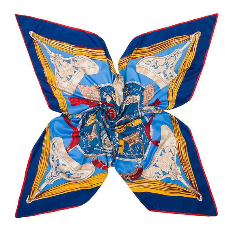 100% шелковый саржевый роскошный брендовый шарф для женщин новинка 2021 модные