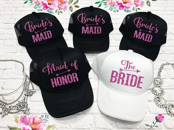 Персонализированные свадебные подружки невесты шляпки для Matron of honor сетчатый