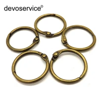 high quality 10pcs bronze retro metal loose leaf book binder hinged rings keychain album scrapbook craft for scrapbooking office