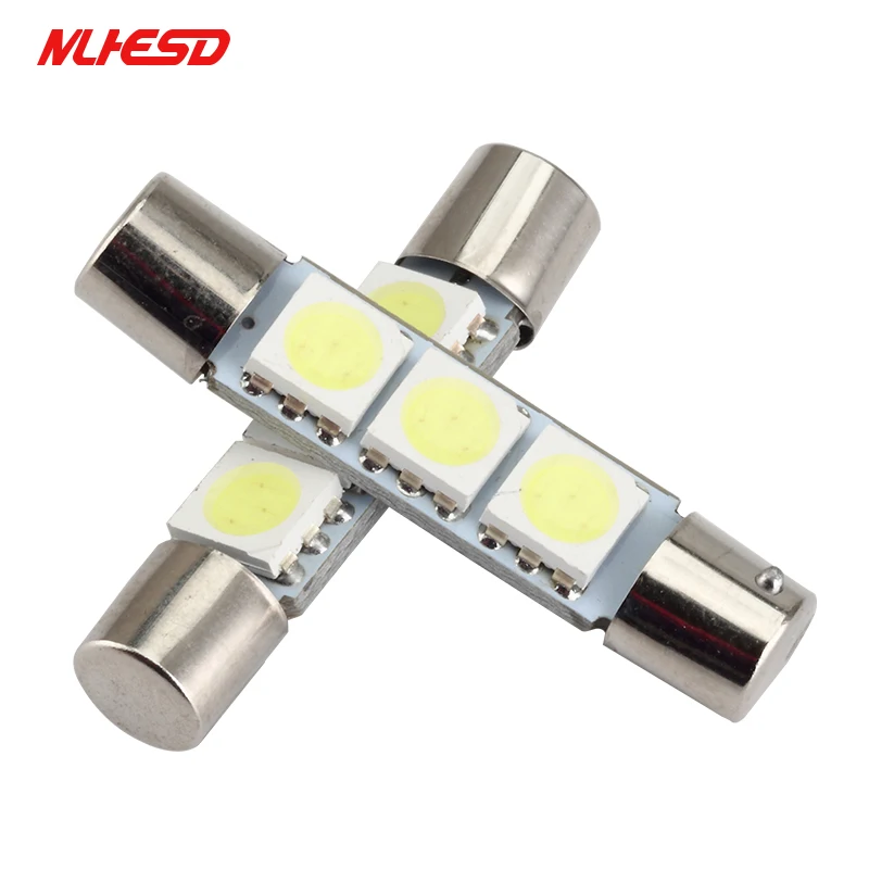 100 шт. прожектор купол с фестонами T6.3 28 мм 31 3 SMD 5050 светодиодный 3smd Светильник