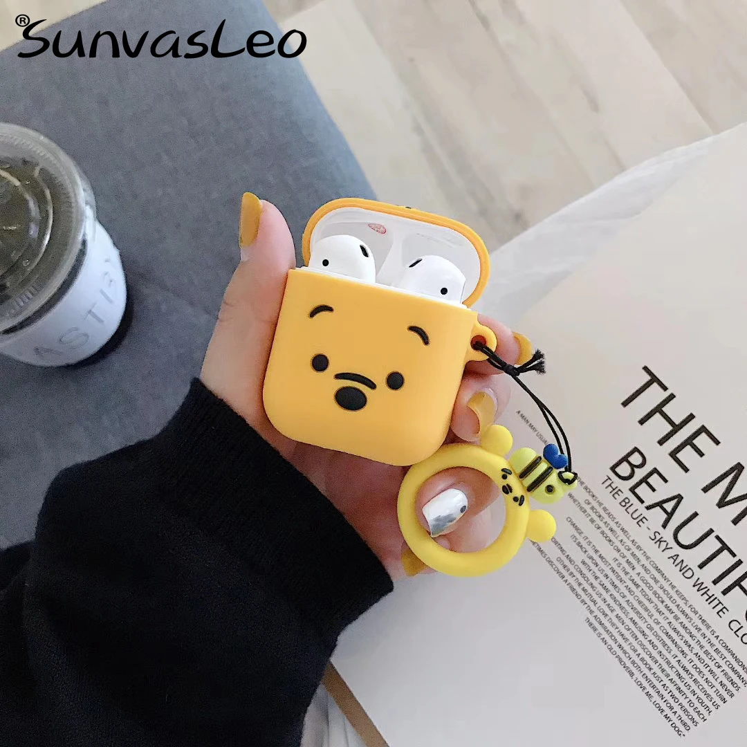 31 For Apple AirPods Silicone Charging Headphones Cases 3D Cartoon Wireless Bluetooth Earphone Case For Airpods Protective Cover - Цвет: 31