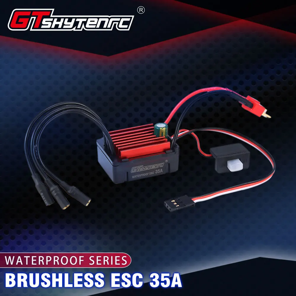 GTSKYTENRC водонепроницаемый 25A 45A 35A 60A 120A ESC электрический регулятор скорости для RC 1/16
