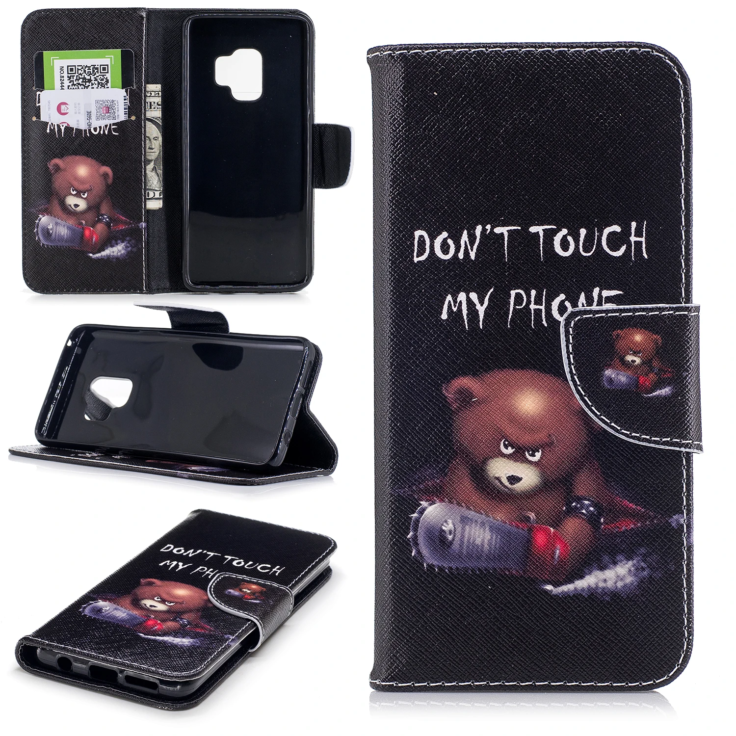 For Samsung Galaxy J2 Pro A8 Plus 2018 Cover Cartoon Tree Flower Butterfly PU Flip Caes S8 S9 Wallet Stand Cases | Мобильные