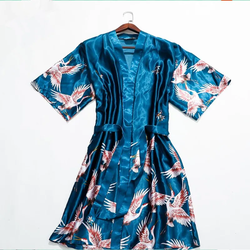 Горячая Распродажа искусственный шелк свадебное платье невесты халат для