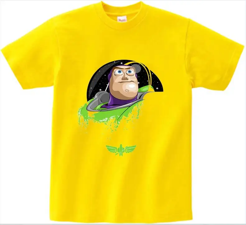 yellow childreTshirt Новая детская футболка классическая история игрушек мультфильма, персонаж Базз Лайтер/древесный 3d футболка для девочек/мальчиков Harajuku Повседневная футболка NN - Цвет: yellow childreTshirt