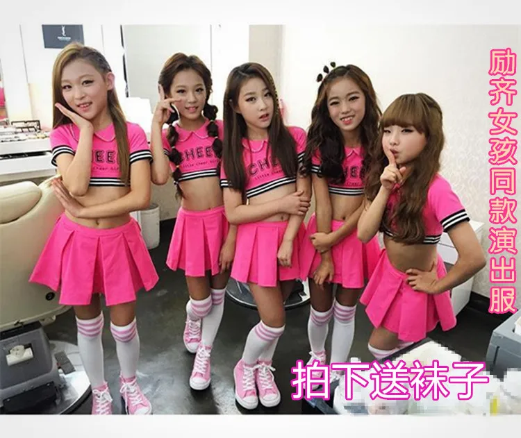 Детский красный костюм черлидера танцевальное платье для девочек Джаз