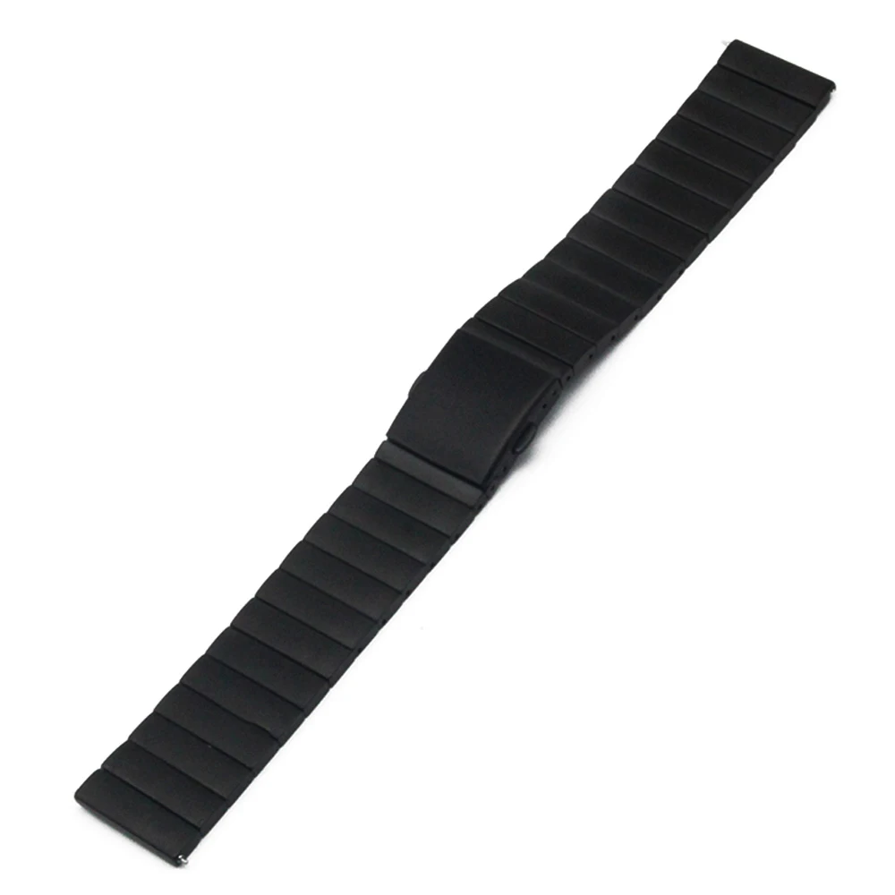 Stainless Steel Watch Band 22mm for Amazfit Huami Xiaomi Smart Watchband Folding Clasp Strap Loop Wrist Belt Bracelet Black