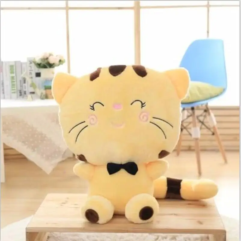 1 шт. 40 см Милая улыбающаяся кошка с большим лицом мягкие плюшевые игрушки куклы