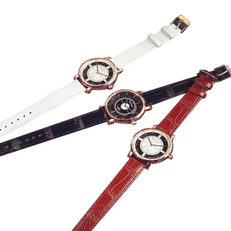 

Women's watch simple casual unique hollow quartz watch standard time zone high-quality belt ladies L40