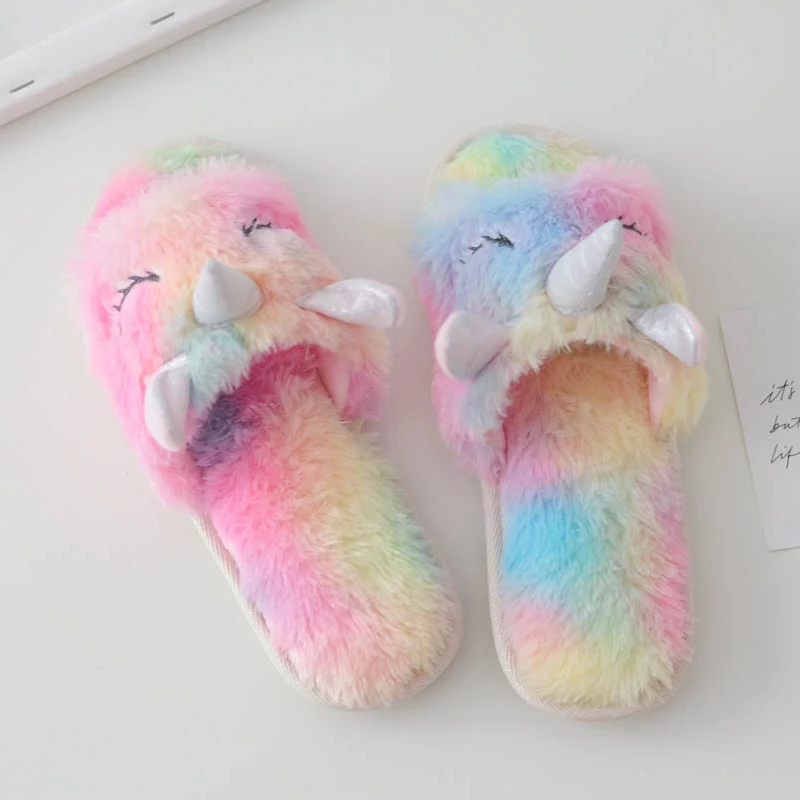 Kawaii мороженое Радуга Единорог тапочки карман Монета Сумка красочная плюшевая