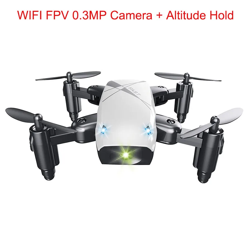 white Micro Складная RC Drone Quadcopter Скорость переключатель Крытый quadcopters Безголовый режим один ключ возвращение беспилотный rtf начальный уровень - Цвет: white
