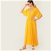 SHEIN Женские Летние Платья С Кружевами И V-Образным Вырезом И отделкой Яркое Летнее Макси Платье