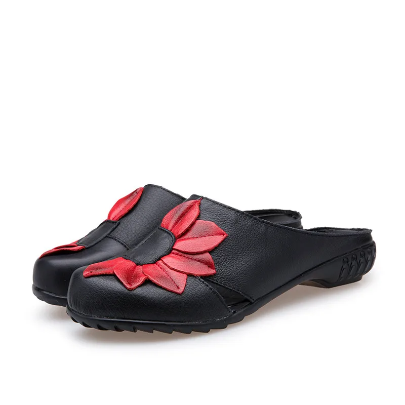 ZUZHIXIU/весенне летние женские тапочки в этническом стиле на низком каблуке с