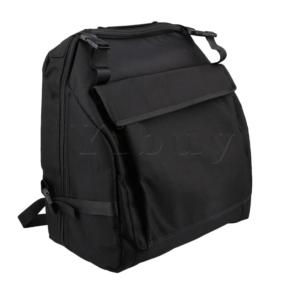Yibuy 45x47 см 1200D Ткань Оксфорд черный утолщенный плечи аккордеон чехол сумка для 96 бас аккордеон