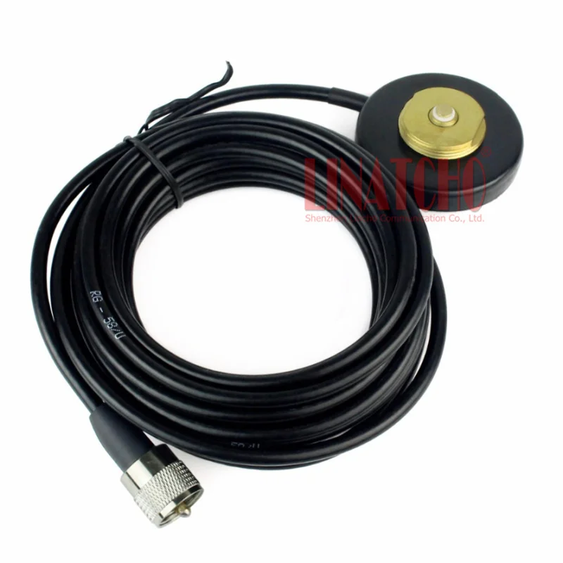 PL259 male RG58U cable car antenna mini small NMO 5CM magnetic base bracket