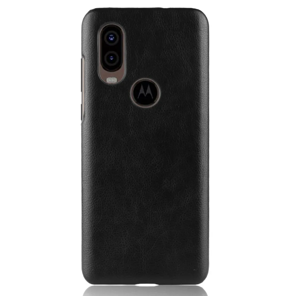 Ретро чехол для телефона из искусственной кожи с узором Личи Motorola One Vision MOTO ONE POWER