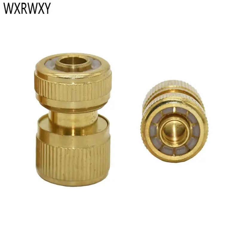

1/2 inch Brass garden hose waterstop Connector Water gun adapter 16mm garden hose copper quick fitting adapter 1pcs
