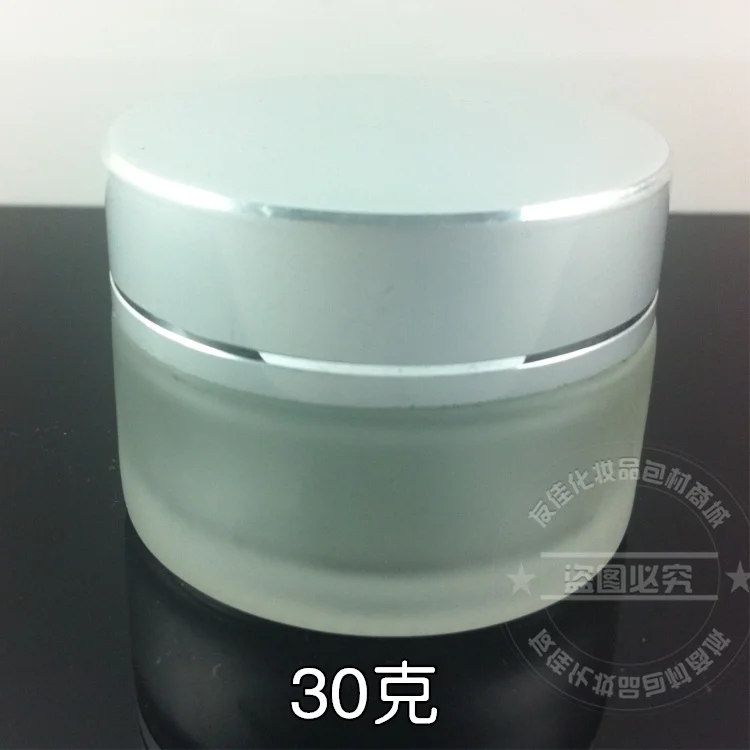 50pieces 30g clear frosted cream jar,cosmetic 30g glass jar 