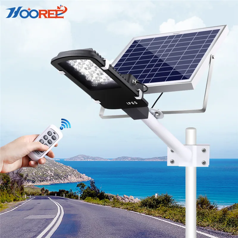 

HOOREE Solar Street Light in Solar Lamps Garden Yard Outdoor Waterproof IP65 Radar Sensor Light Control Solar Power Led Light