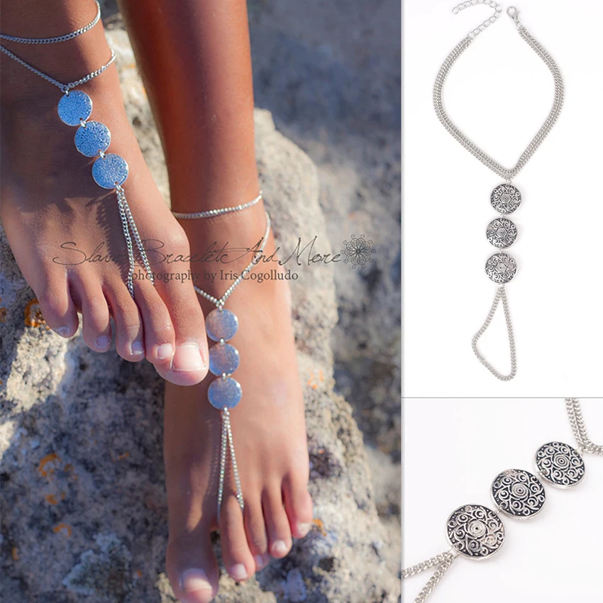 2016 Vintage Coin Anklet Women Bohemian Cavigliera Ankle Bracelet tornozeleira Boho Barefoot Sandals Feet Accessories Jewelry | Украшения и