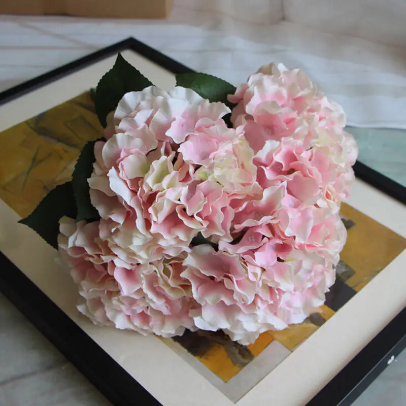 Искусственный Шелковый цветочный букет с 5 цветами Цветочная Гортензия
