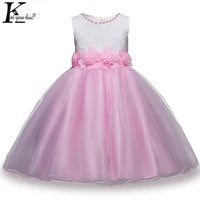 2020 summer girls dress princess bow flower kids wedding dresses for girls clothes baby birthday party costume children clothing