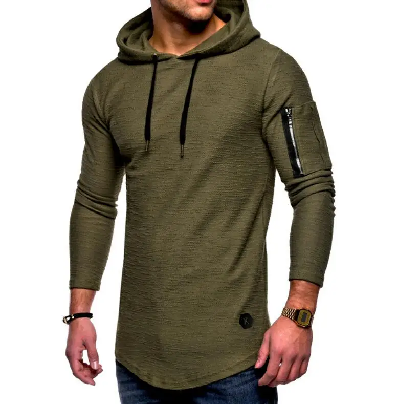 Army Green Новинка осени, модные мужские толстовки, Брендовые мужские одноцветные толстовки с капюшоном, мужские толстовки с капюшоном в стиле хип-хоп, XXXL - Цвет: Army Green