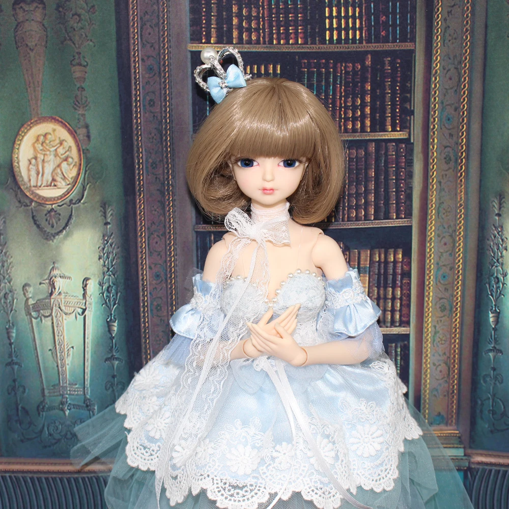 Кукла DBS 1/4 BJD No. С коричневыми волосами для шарнирного тела с макияжем включая