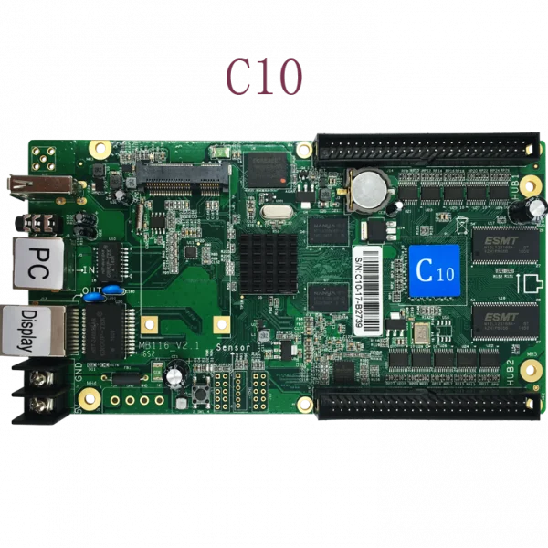 Асинхронная карта HD-C10 HUB75 интерфейс передачи данных RGB полноцветный светодиодный дисплей контрольная карта, 112x1024 пикселей, wifi LAN Карта контроля USB