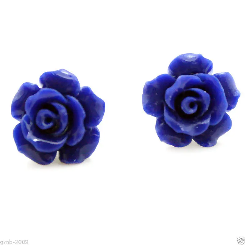 Серьги из смолы и серебра 925 пробы 12 мм|earrings cristal|flower necklesflower cluster diamond earrings |