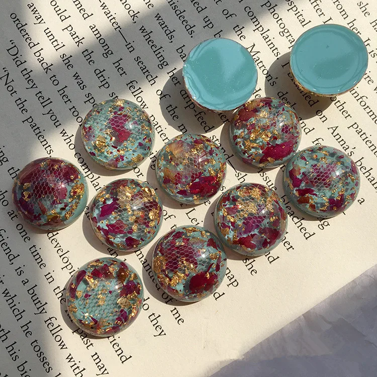 30 шт./лот украшения из кружева/сухоцветов геометрические круглые бусины с