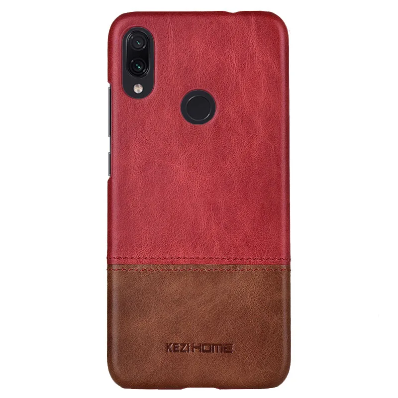 Чехол для Xiaomi Redmi Note 7 KEZiHOME, роскошный, хит цвета, натуральная кожа, твердая задняя крышка, Капа для Redmi Note7, чехол для телефона s