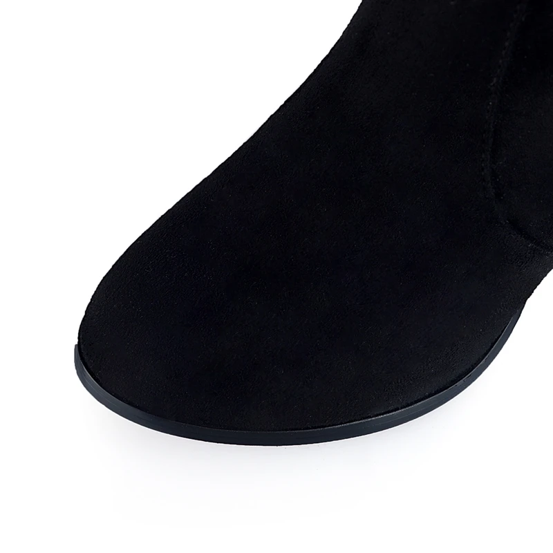 REAVE CAT/женские ботинки; сезон осень-зима; модная женская обувь из флока на высоком тонком каблуке; ботфорты из эластичной ткани; Feminino; A1191