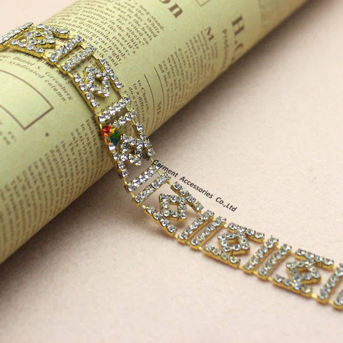 1 ярд 2 см ширина Алмазная цепочка прозрачные чешские хрустальные стразы чашка