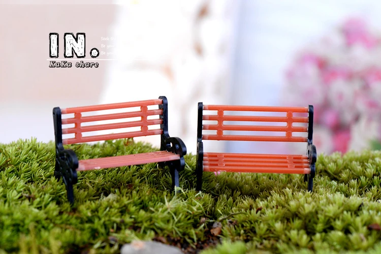 Милая искусственная скамейка домашний декор искусственные украшения для сада