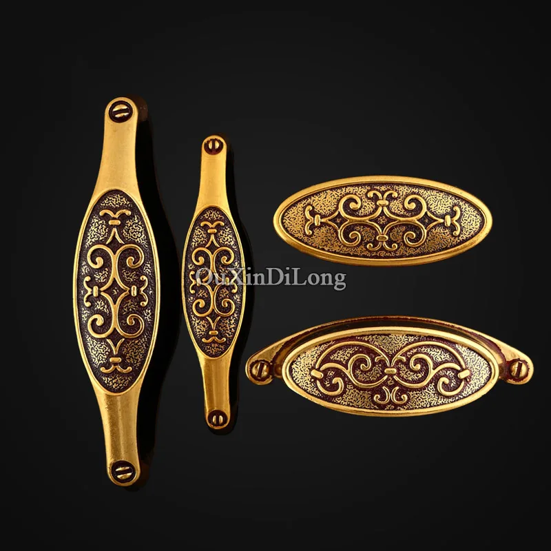 

Hot 10PCS Furniture Handles European American Antique Drawer Wardrobe Cupboard Closet Cabinet Kitchen Pulls Handles & Knobs