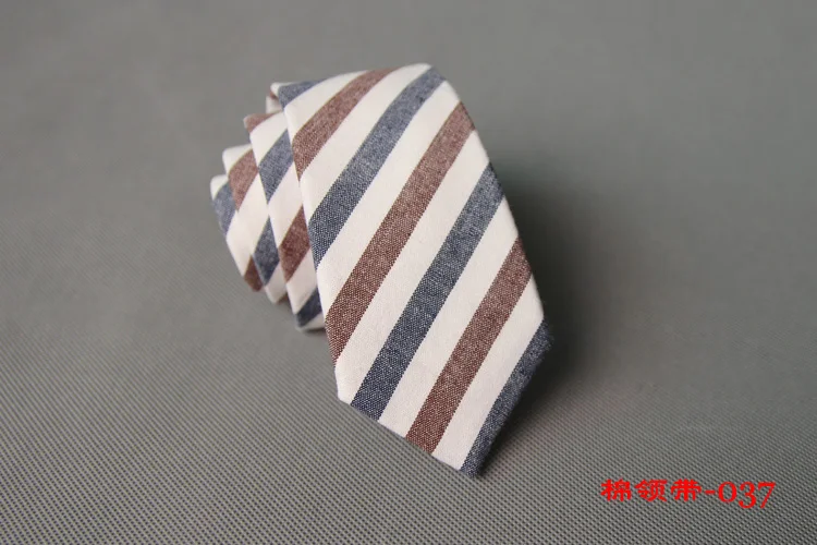 037 Mantieqingway Модные мужские Галстуки Новые клетчатые и полосатые мужские обтягивающие галстук галстуки на шею 6 см узкие вечерние галстуки на шею для мужчин - Цвет: 037