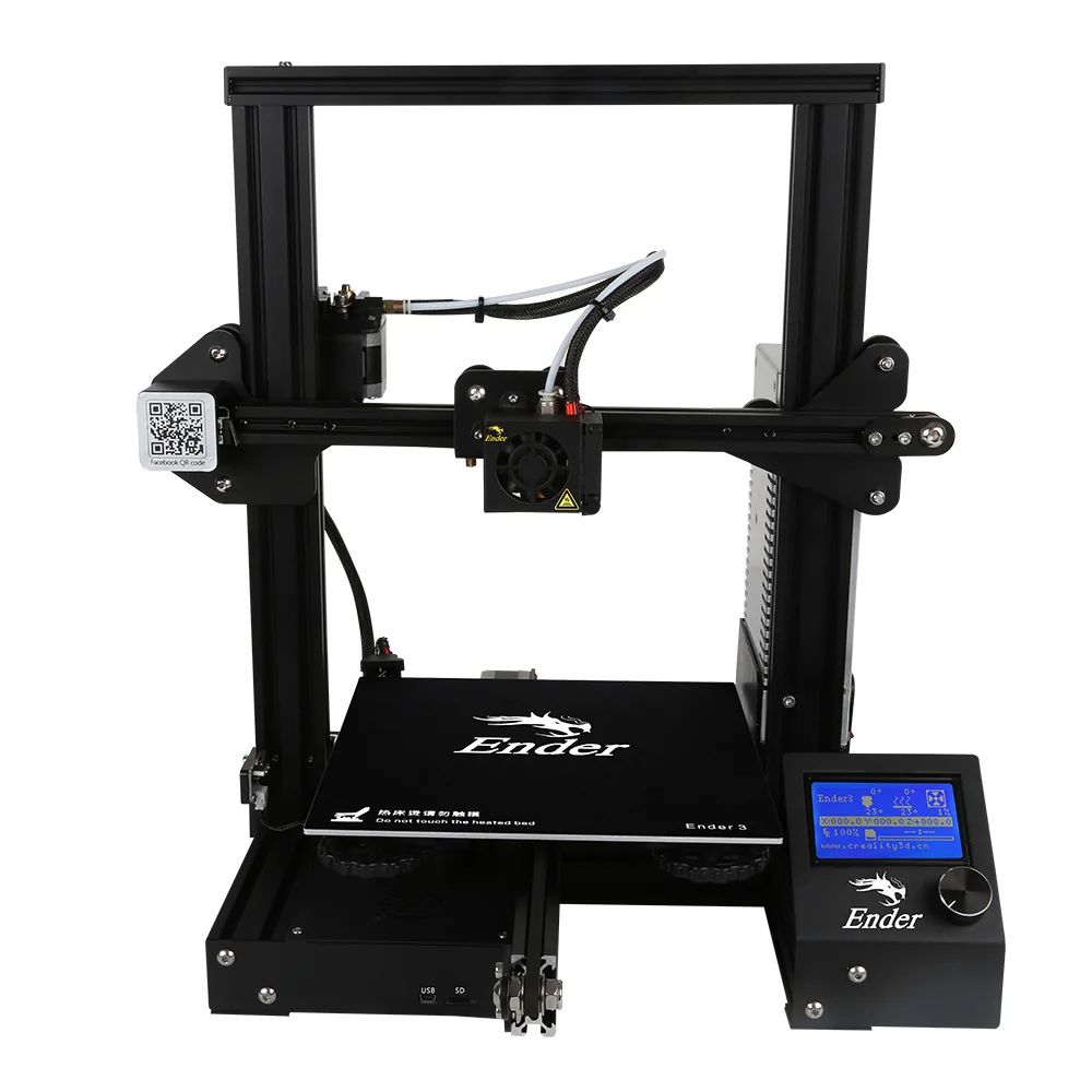 

Creality 3D Ender-3 3D printer 220*220*250 V-slot Large Size 180mm/s I3 mini 0.4mm nozzles MK10 extruder 3d priners DIY Kit