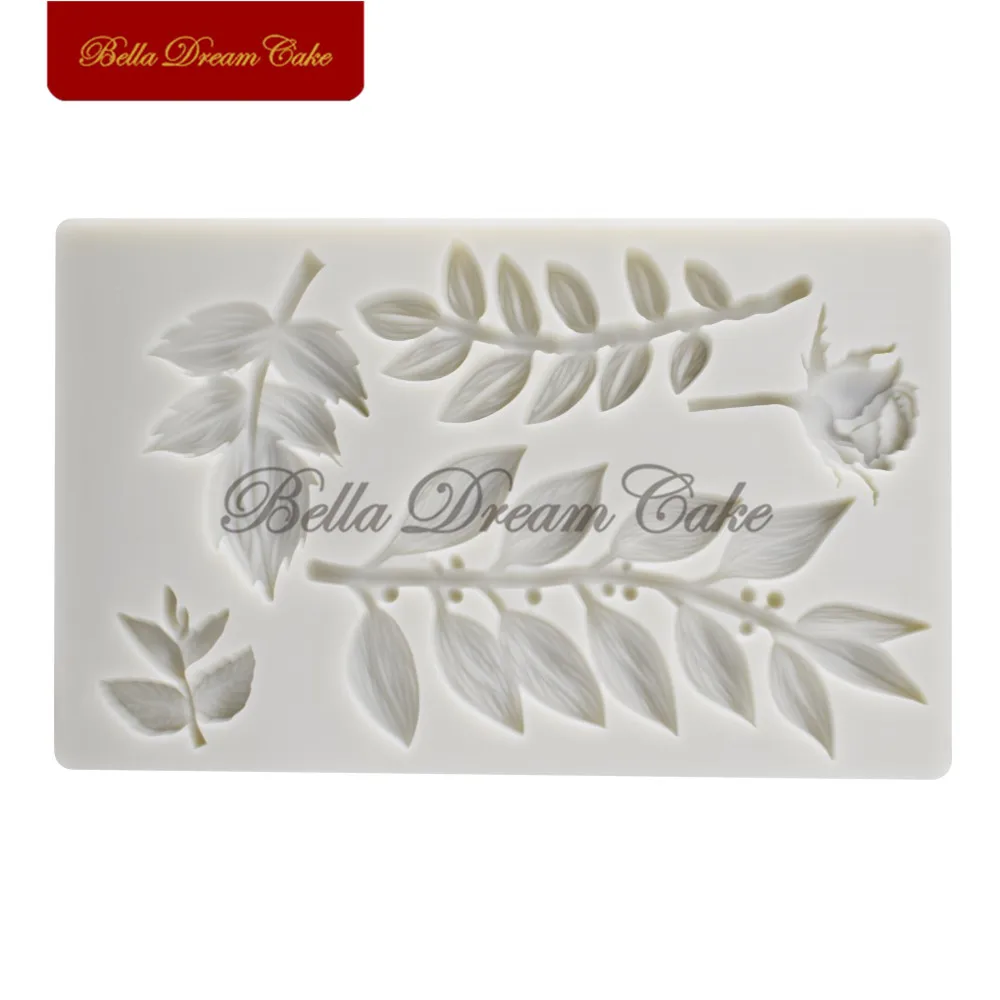 Силиконовая форма AK в виде листьев и ветвей для украшения торта|Формы тортов| |