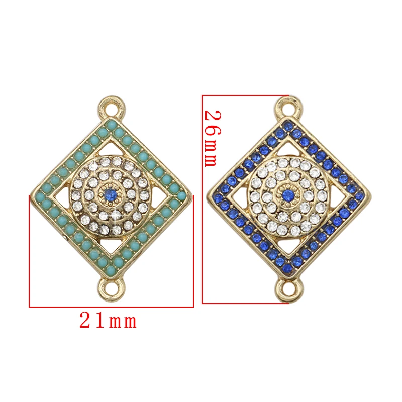 JAKONGO Золото Цвет Кристалл Rhinestone Evil Blue Eye разъемы для изготовления ювелирных