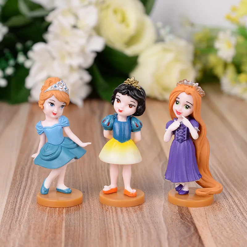 Disney Новинка Хит 6 шт./компл. 9 см Принцесса Белоснежка Ариэль Золушка Русалка