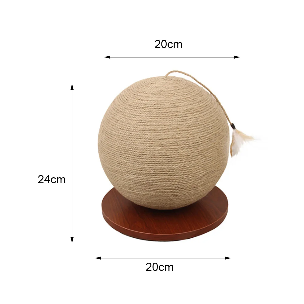 

Grinding Claw Climbing Frame Cat Funny Cat Playing Toy Wooden Bottom Plate Straw Toy Scratch Board With Sisal Hanging Ball